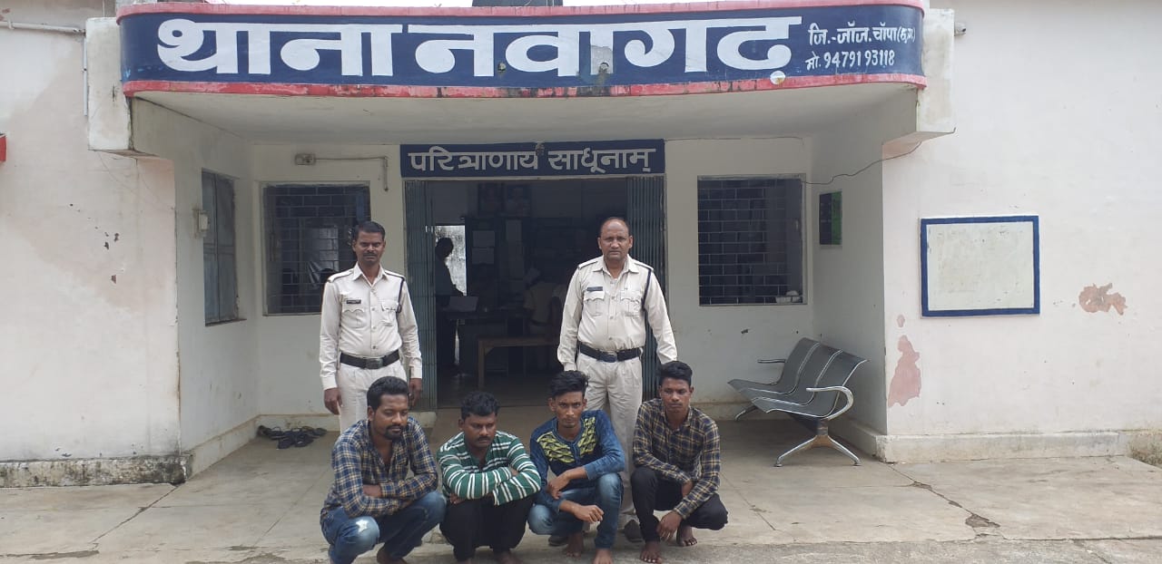 नवागढ़ पुलिस ने डीजल चोर गिरोह के चार आरोपी पुलिस के हत्थे चढ़े