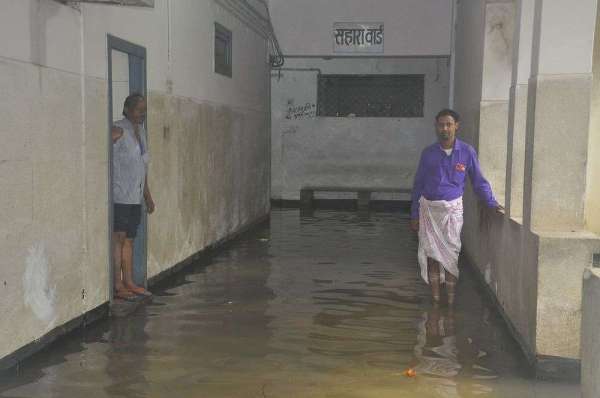 Hospital filled with rain water