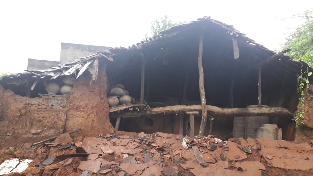Eight huts collapsed