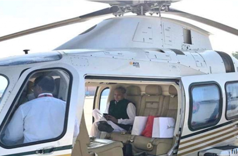 CM Gehlot Aerial survey