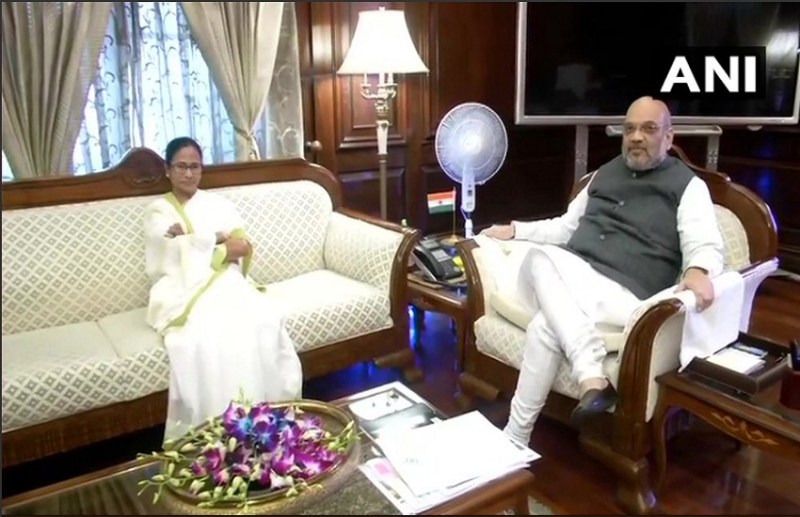गृहमंत्री अमित शाह से मिलीं पश्चिम बंगाल की CM ममता बनर्जी