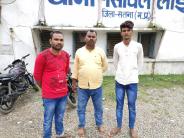 Three arrested for breaking a bus