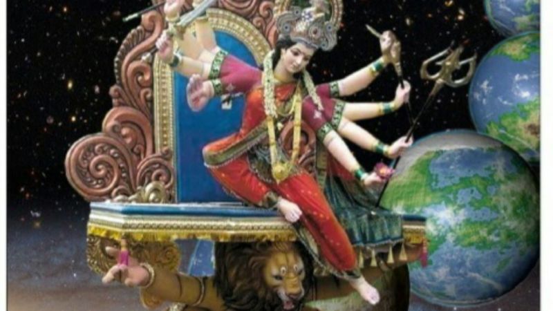 Durga will have the most magnificent statue riding on the lion