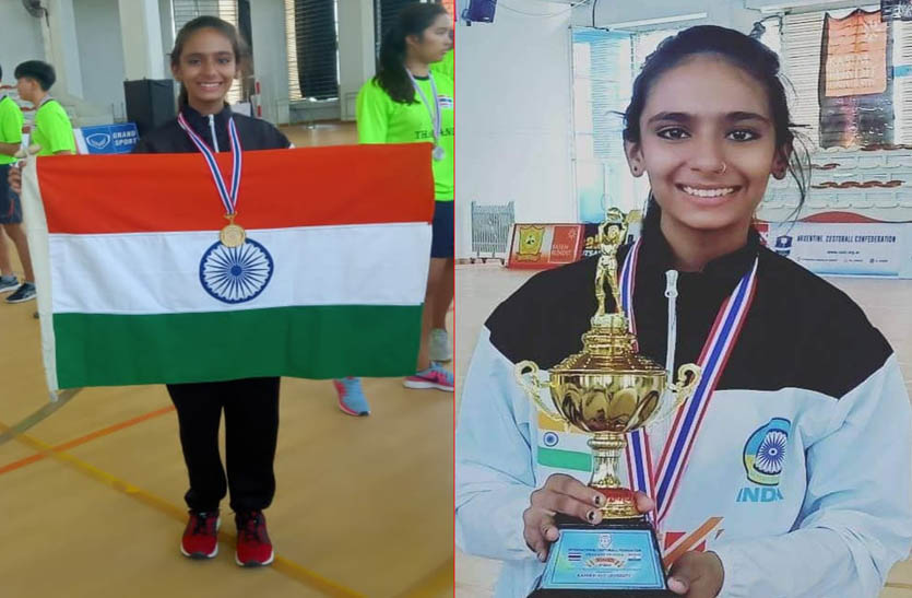 राजस्थान के किसान की बेटी अंजली ने सेस्टोबॉल में थाईलैंड को तीन राउंड में हराकर भारत के लिए जीता रजत पदक