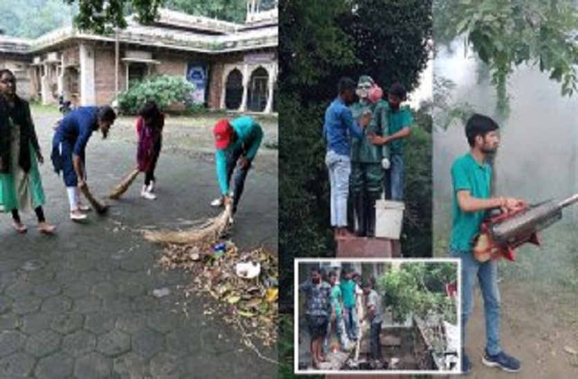 गंदगी के खिलाफ छात्रों ने छेड़ी जंग…मेहनत हुई साकार,चमक उठा कॉलेज परिसर, छात्रसंघ अध्यक्ष विनय राज सिंह ने की पहल