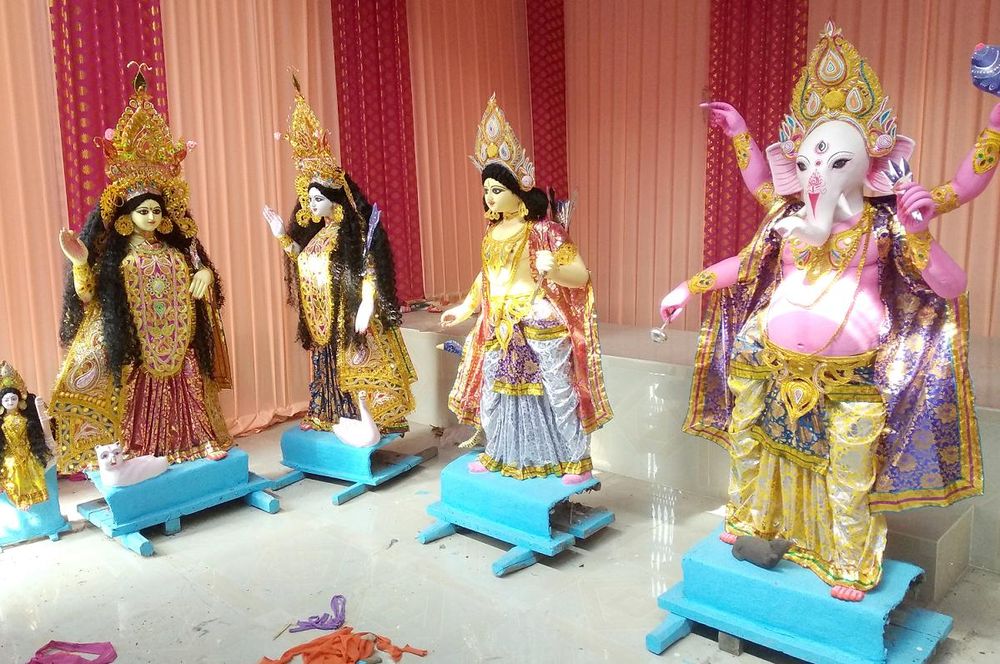 Preparations for Navratri fair
