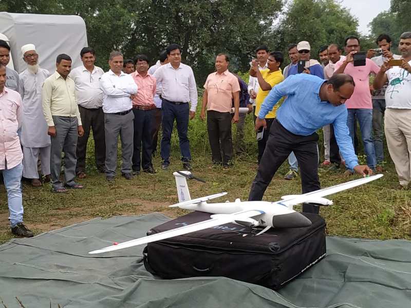 डिजिटल नक्शा बनाने के लिए मध्यप्रदेश में वीरपुर का चयन, ड्रॉन कैमरे से हुई मैपिंग
