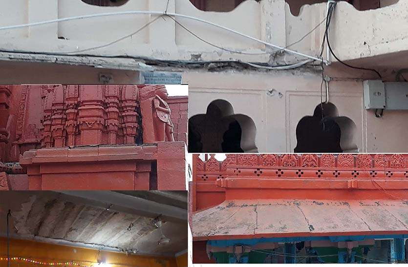Pushkar News : जगतपिता ब्रह्मा मंदिर के हिले कंगूरे