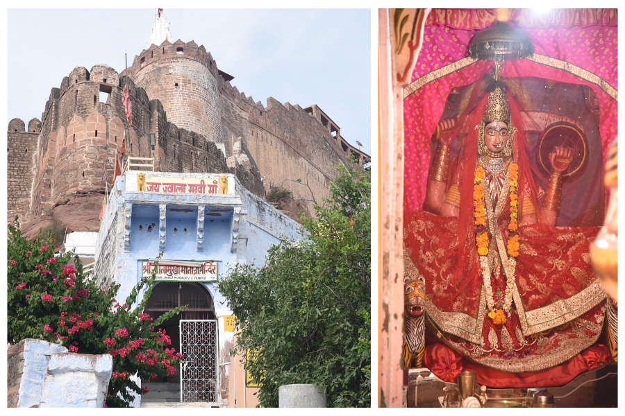 jwala mata temple at pachetia hill of mehrangarh fort jodhpur