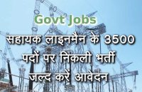 Assistant Lineman Recruitment 2019