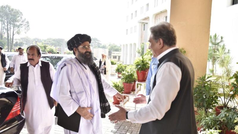 shah mehmood qureshi with Taliban