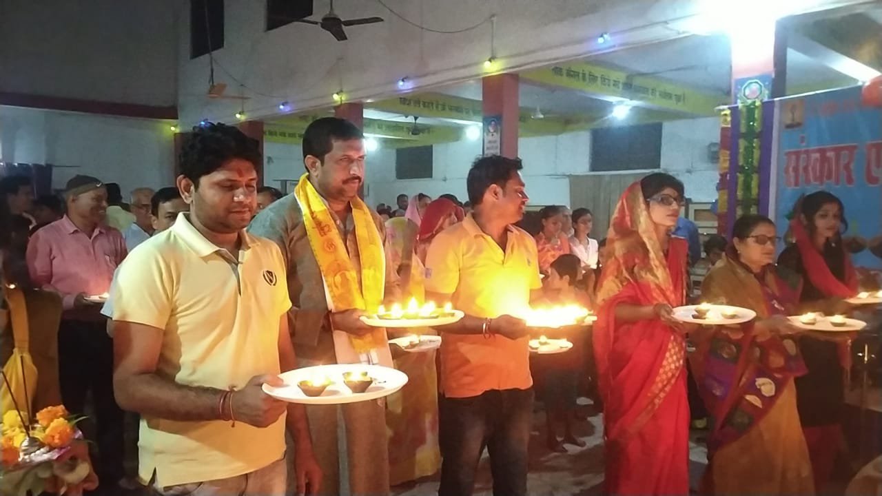 1151 lamp lit Mahaarti with bhajan evening in Gayatri temple