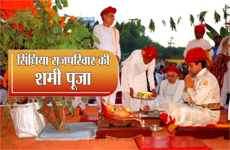 scindia royal family offer shami puja on dussehra 2019