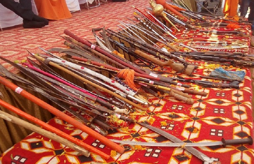 Kshatriya Mahasabha worshiped arms on the festival of Vijay Dashami