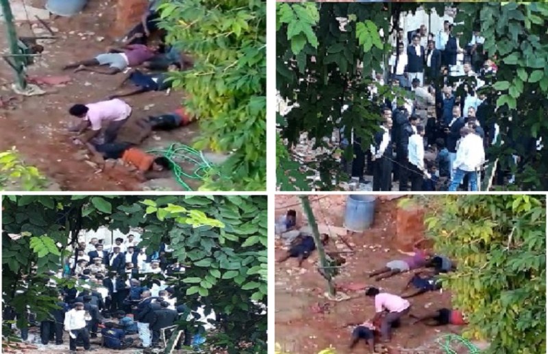 Six workers scorched while working in the court premises