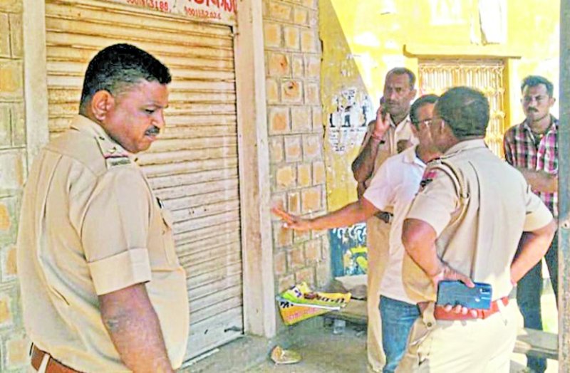 Locked the door with bricks