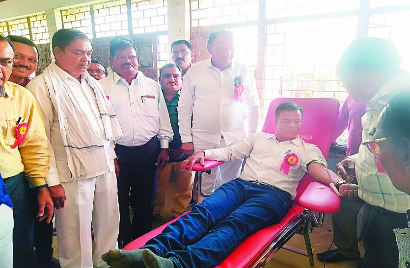 Exemplary : Blood donation and health checkup camp organized