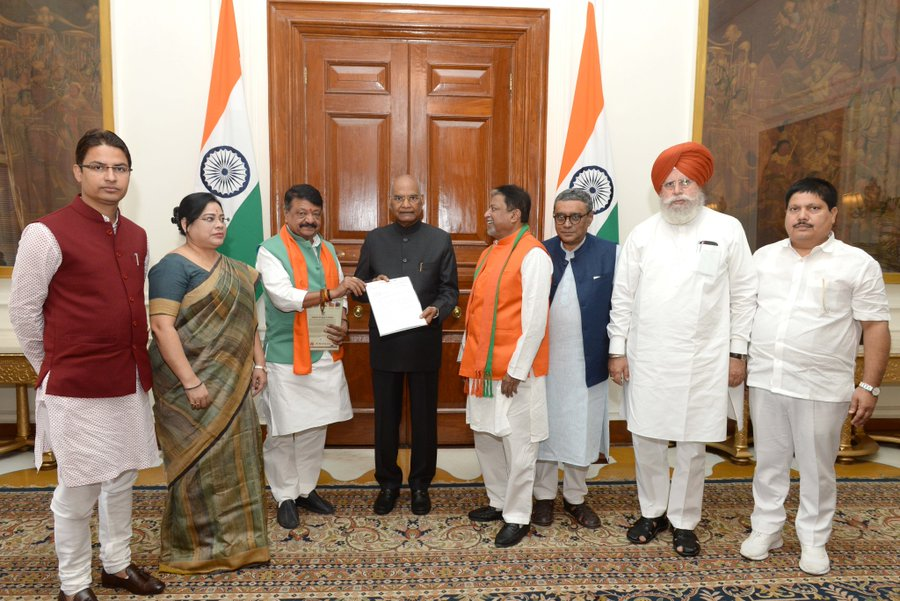 BJP delegation met Prez Ramnath Kovind