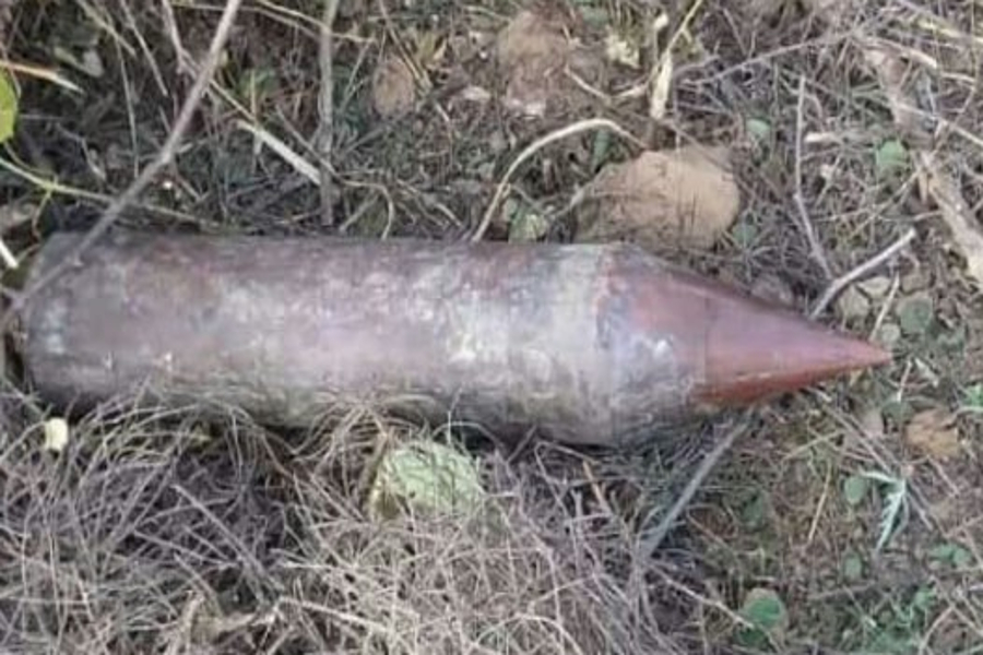 Cannon ball recovered during digging work of railway track in jodhpur