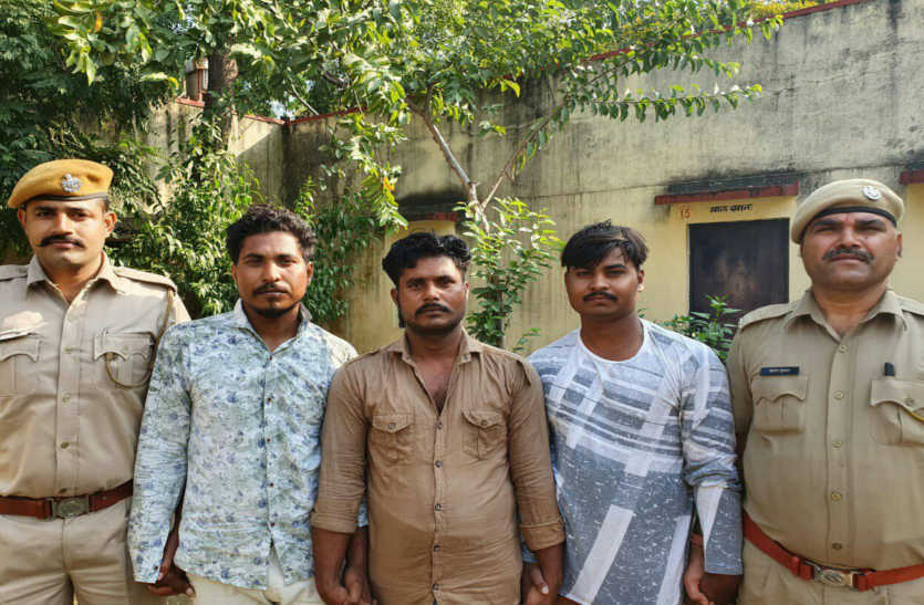Three accused of theft were arrested in bhilwara
