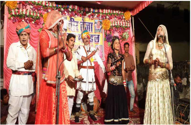 Staging of life of Veer Tejaji Maharaj in Bhilwara