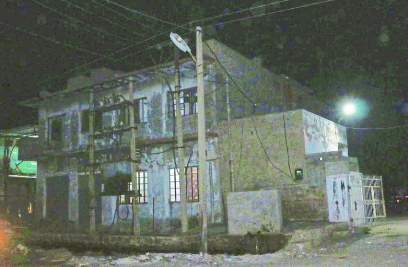 No lights in industrial area