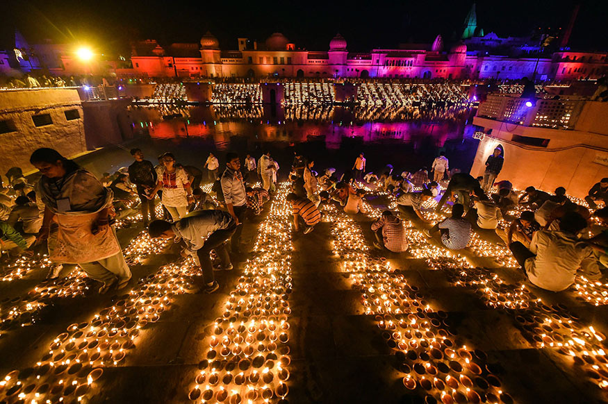 How is Diwali celebrated in Ram Janm Bhoomi Ayodhya Deepotsav 2019