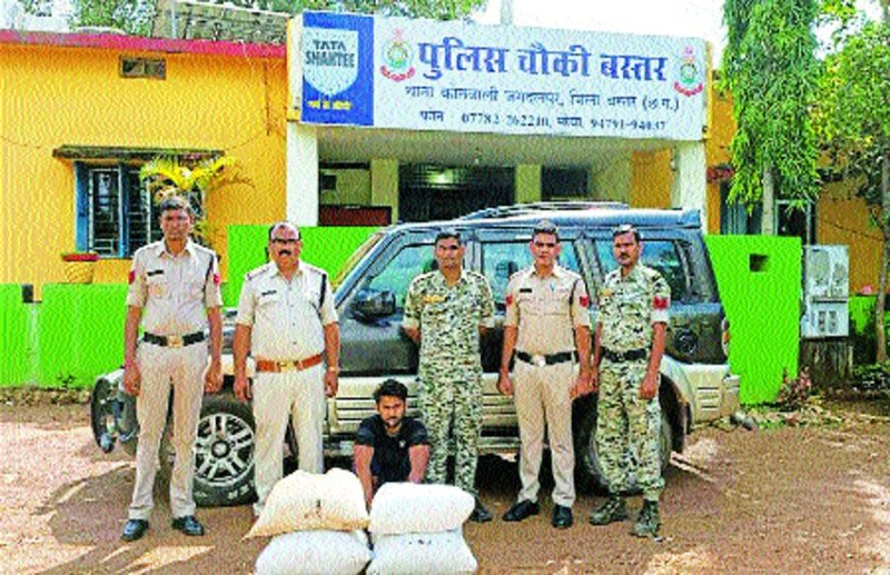 लग्जरी गाड़ियों से हो रही गंजे की तस्करी, मध्यप्रदेश ले जा रहे थे 102 किलो गांजा