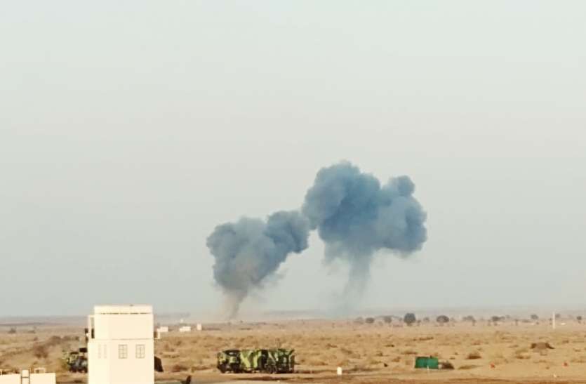 Two day army maneuvers started in field firing range in jaisalmer