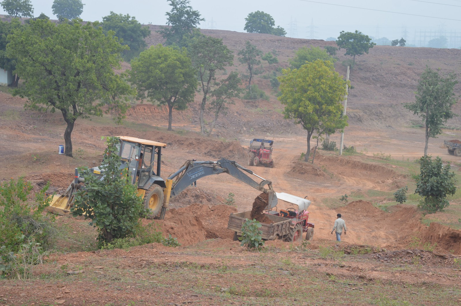 Hills disappearing from illegal excavation, day excavation in broad da