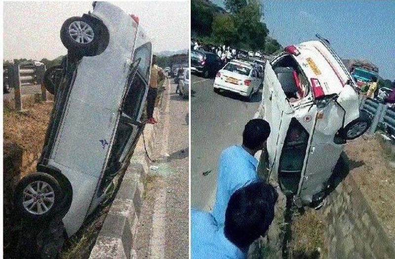 Accident : हादसे के बाद कार को देख वाहन चालक रुके