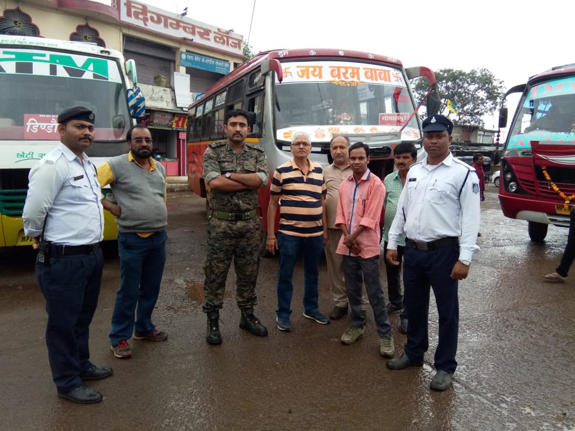 Officers reached the bus stand, seen arrangements for the disabled