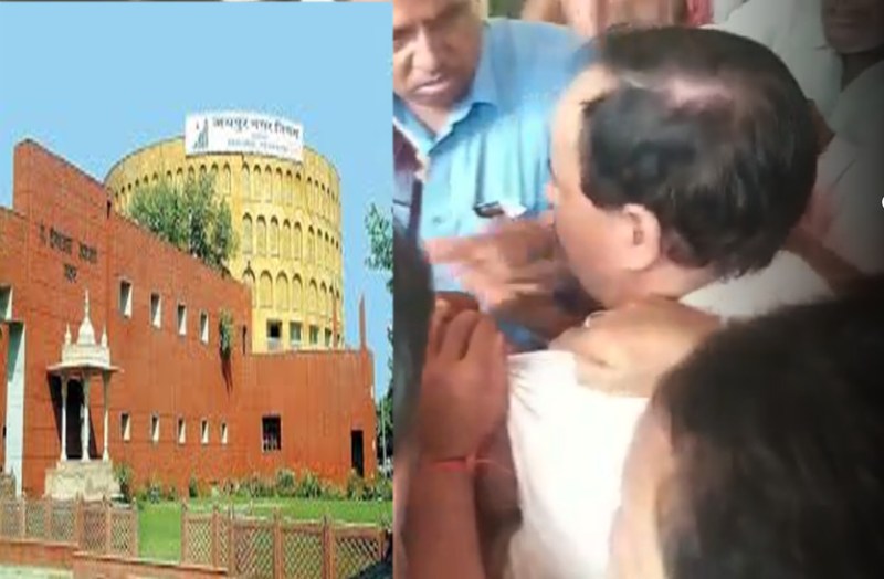 beating with jaipur nagar nigam committee chairman bhanwar lal chipa