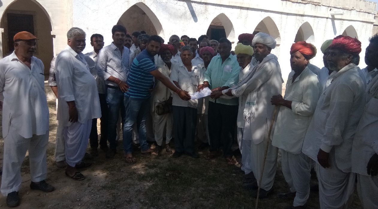 Farmers demand for insurance claim in nokh,jaisalmer
