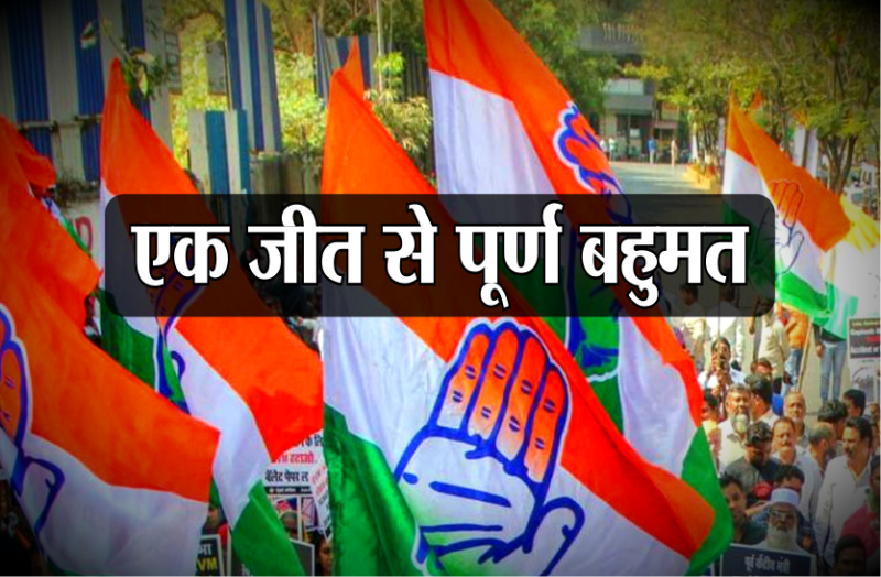 इस सीट पर जीत के साथ ही पूर्ण बहुमत में आ जाएगी कांग्रेस, भाजपा को लगेगा बड़ा झटका