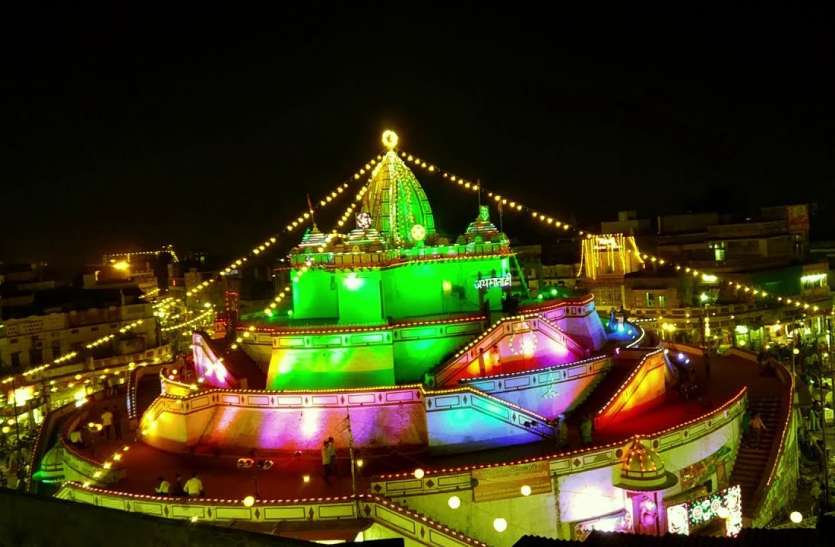 Colourful Lightning On Diwali In Alwar Market
