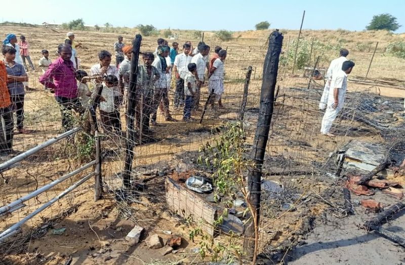 झोंपड़े में आग लगने से दो मासूम जिन्दा जले