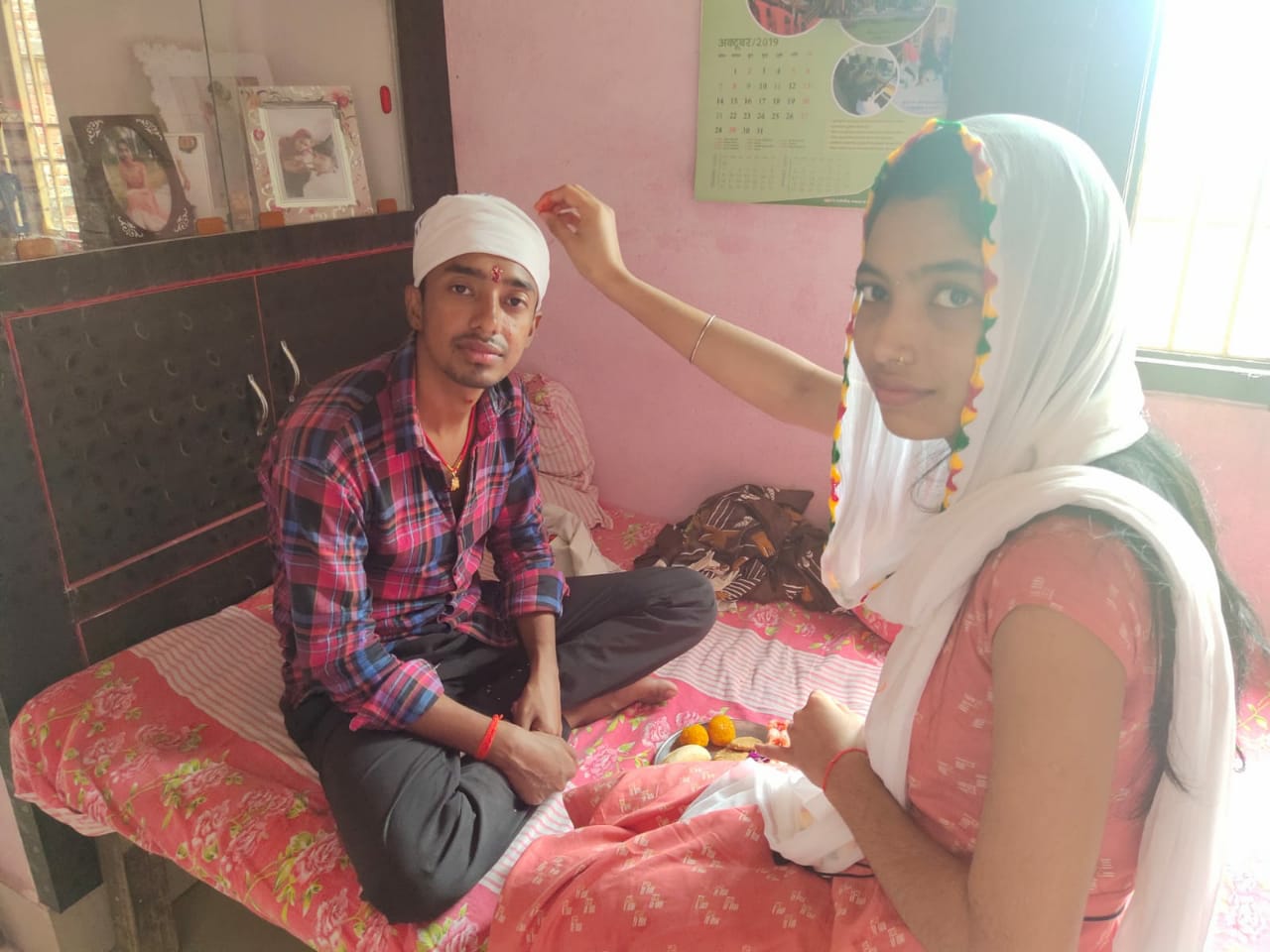 Sisters wish brothers by applying vaccine, promise to protect