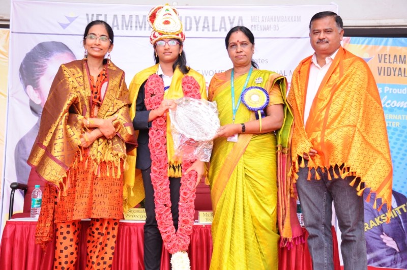 अंतर्राष्ट्रीय शतरंज चैम्पियन रक्षिता रवि का सम्मान