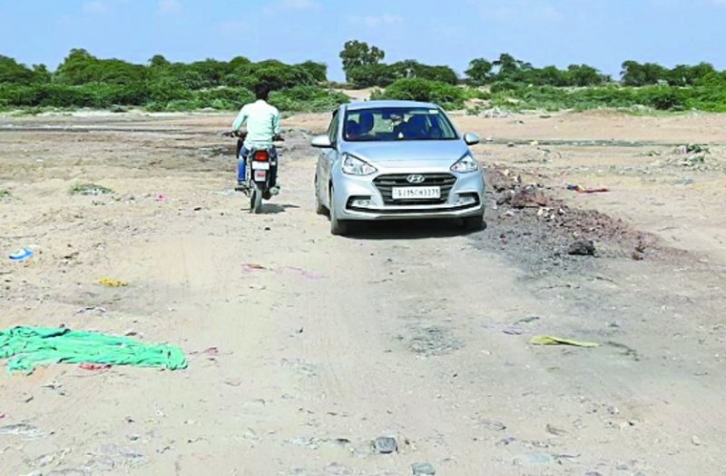 Jasol-Balotra Gravel Road swept into river