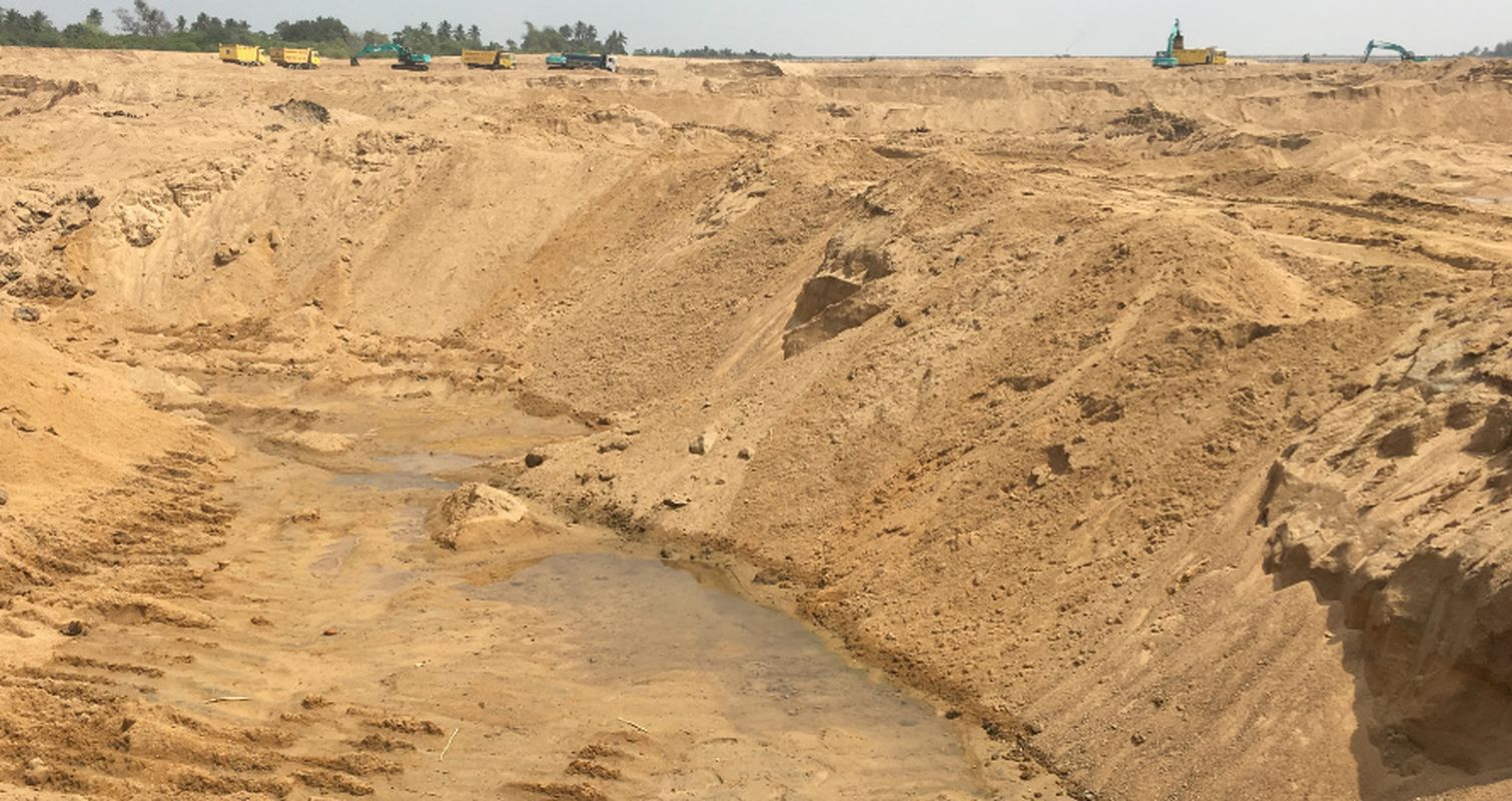 Silent approval of Minerals Department for illegal mining of gravel