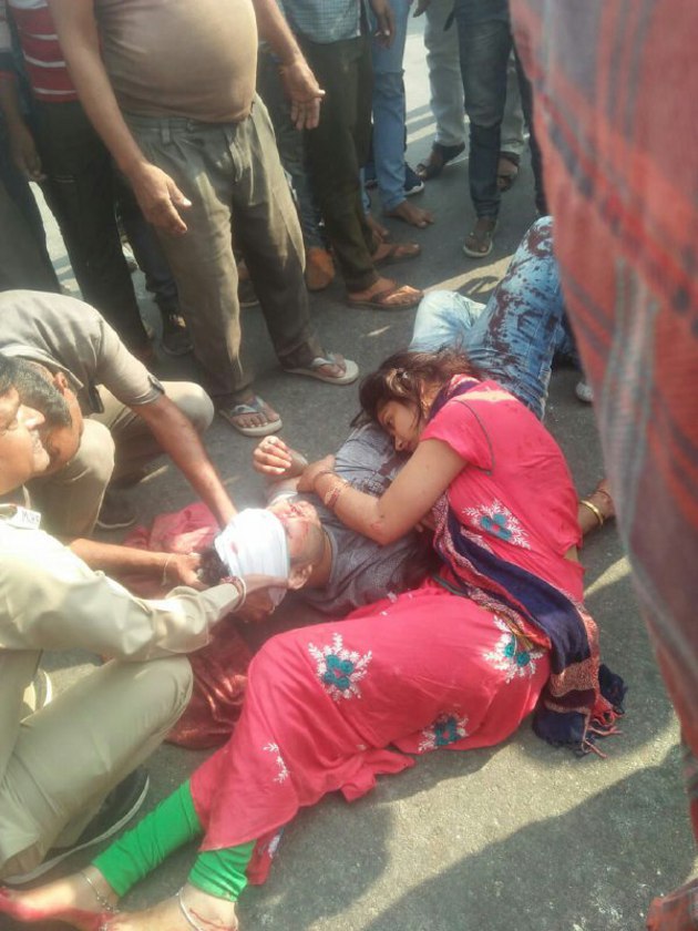 अयोध्या से गुजरात जा रहा परिवार हादसे में घायल