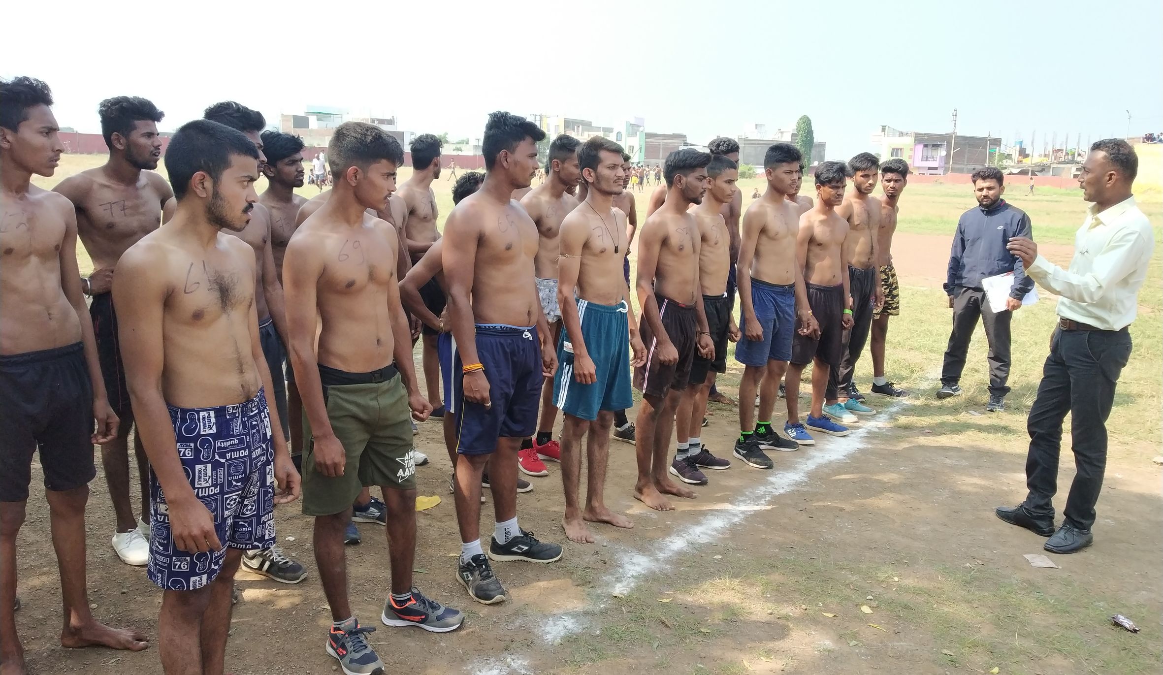 Youth gave physical ability for army recruitment rally