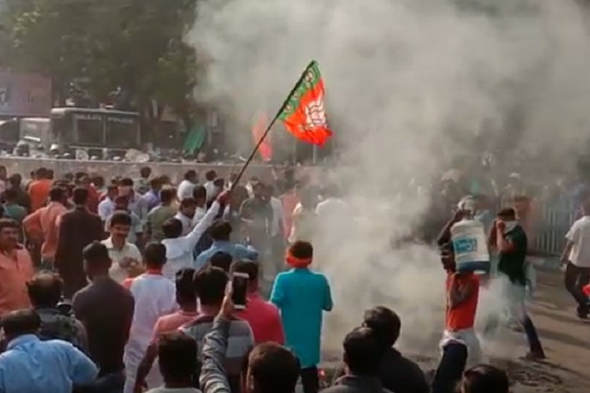 West Bengal:कोलकाता में भाजपा कार्यकर्ताओं पर लाठीचार्ज