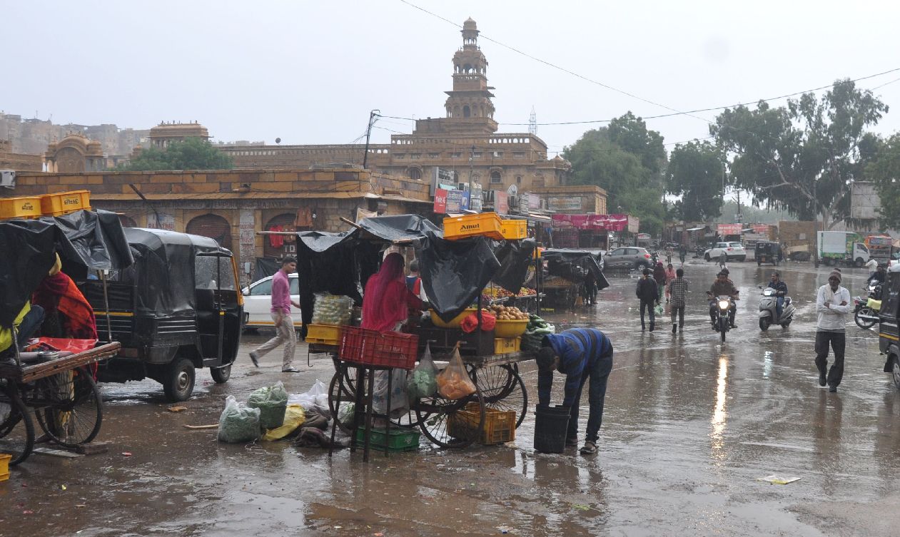 One inch of rain in two days in jaisalmer