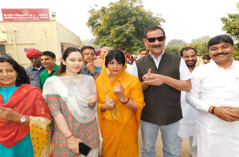 Bhanwar Jitendra Singh Voting In Alwar Nagar Parishad Elections