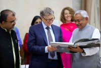 Bill Gates and Nitish Kumar