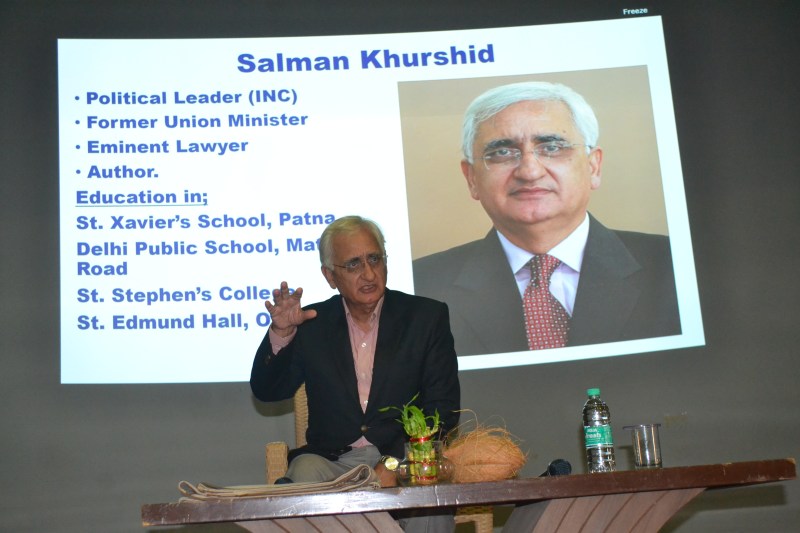 सलमान खुर्शीद अयोध्या और 370 तीन तलाक पर सिंधिया स्कूल फोर्ट पर बोले