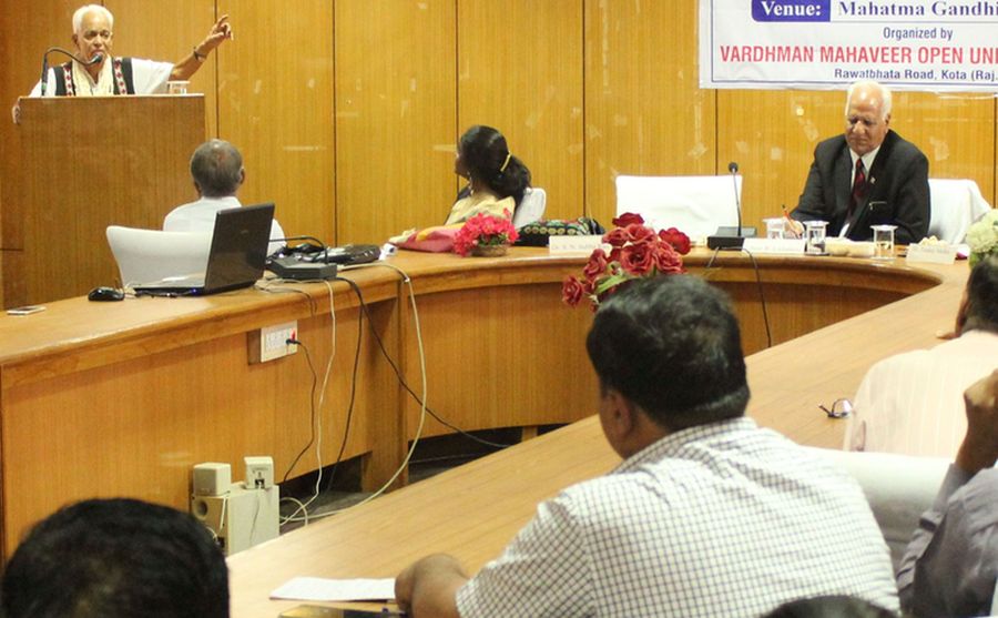 A seminar on 'Gandhi Darshan' at Vardhman Mahaveer Open University.