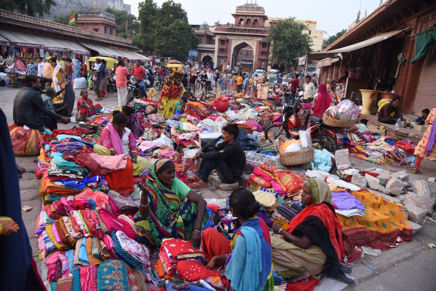 nagar nigam street vendors encroachment at ghantaghar of jodhpur